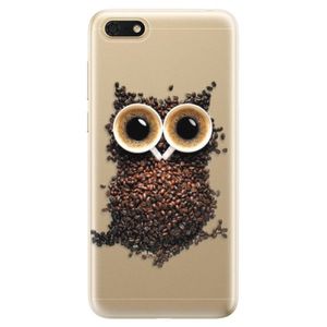 Odolné silikónové puzdro iSaprio - Owl And Coffee - Huawei Honor 7S vyobraziť