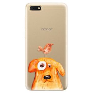 Odolné silikónové puzdro iSaprio - Dog And Bird - Huawei Honor 7S vyobraziť