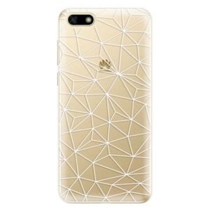 Odolné silikónové puzdro iSaprio - Abstract Triangles 03 - white - Huawei Y5 2018 vyobraziť