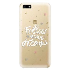 Odolné silikónové puzdro iSaprio - Follow Your Dreams - white - Huawei Y5 2018 vyobraziť