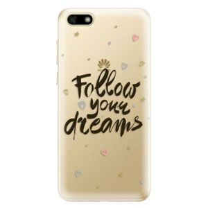 Odolné silikónové puzdro iSaprio - Follow Your Dreams - black - Huawei Y5 2018 vyobraziť
