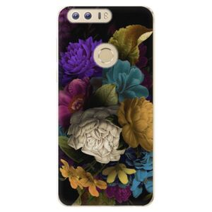 Odolné silikónové puzdro iSaprio - Dark Flowers - Huawei Honor 8 vyobraziť