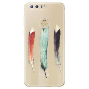 Odolné silikónové puzdro iSaprio - Three Feathers - Huawei Honor 8 vyobraziť
