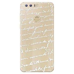 Odolné silikónové puzdro iSaprio - Handwriting 01 - white - Huawei Honor 8 vyobraziť