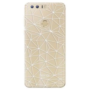 Odolné silikónové puzdro iSaprio - Abstract Triangles 03 - white - Huawei Honor 8 vyobraziť