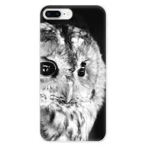 Odolné silikónové puzdro iSaprio - BW Owl - iPhone 8 Plus vyobraziť
