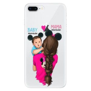 Odolné silikónové puzdro iSaprio - Mama Mouse Brunette and Boy - iPhone 8 Plus vyobraziť