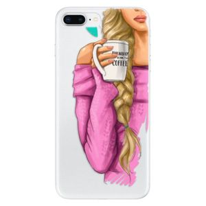 Odolné silikónové puzdro iSaprio - My Coffe and Blond Girl - iPhone 8 Plus vyobraziť