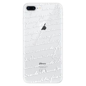 Odolné silikónové puzdro iSaprio - Handwriting 01 - white - iPhone 8 Plus vyobraziť