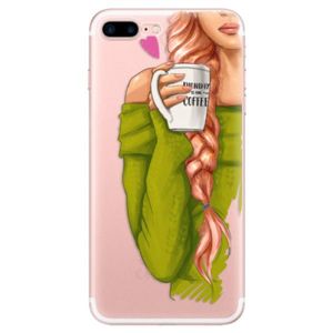 Odolné silikónové puzdro iSaprio - My Coffe and Redhead Girl - iPhone 7 Plus vyobraziť