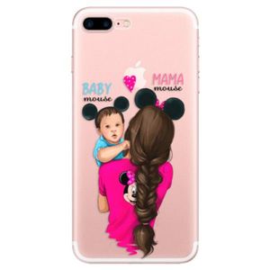 Odolné silikónové puzdro iSaprio - Mama Mouse Brunette and Boy - iPhone 7 Plus vyobraziť