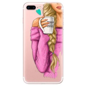 Odolné silikónové puzdro iSaprio - My Coffe and Blond Girl - iPhone 7 Plus vyobraziť