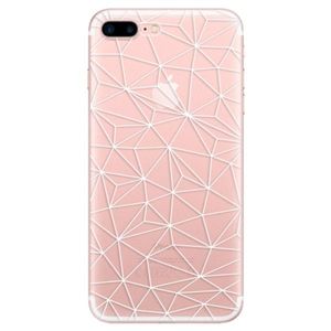 Odolné silikónové puzdro iSaprio - Abstract Triangles 03 - white - iPhone 7 Plus vyobraziť