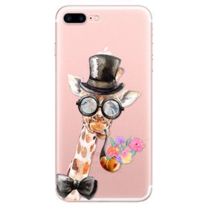 Odolné silikónové puzdro iSaprio - Sir Giraffe - iPhone 7 Plus vyobraziť