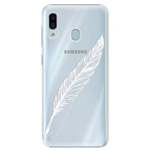 Plastové puzdro iSaprio - Writing By Feather - white - Samsung Galaxy A20 vyobraziť