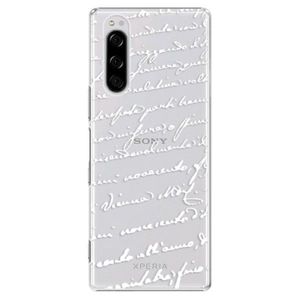 Plastové puzdro iSaprio - Handwriting 01 - white - Sony Xperia 5 vyobraziť