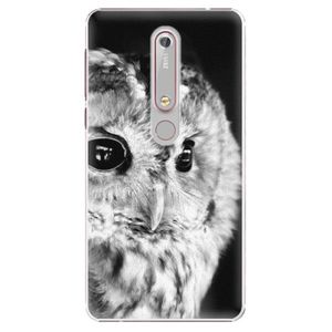 Plastové puzdro iSaprio - BW Owl - Nokia 6.1 vyobraziť
