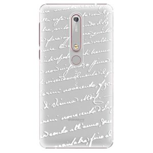 Plastové puzdro iSaprio - Handwriting 01 - white - Nokia 6.1 vyobraziť