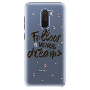 Plastové puzdro iSaprio - Follow Your Dreams - black - Xiaomi Pocophone F1 vyobraziť