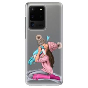 Plastové puzdro iSaprio - Kissing Mom - Brunette and Boy - Samsung Galaxy S20 Ultra vyobraziť