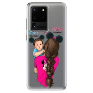 Plastové puzdro iSaprio - Mama Mouse Brunette and Boy - Samsung Galaxy S20 Ultra vyobraziť