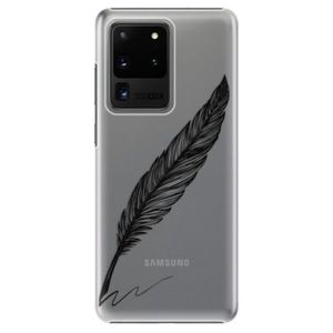 Plastové puzdro iSaprio - Writing By Feather - black - Samsung Galaxy S20 Ultra vyobraziť