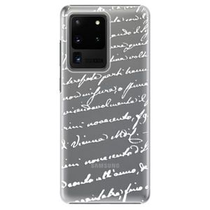 Plastové puzdro iSaprio - Handwriting 01 - white - Samsung Galaxy S20 Ultra vyobraziť