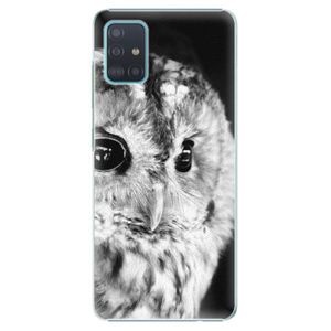Plastové puzdro iSaprio - BW Owl - Samsung Galaxy A51 vyobraziť