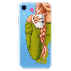 Odolné silikónové puzdro iSaprio - My Coffe and Redhead Girl - iPhone XR vyobraziť