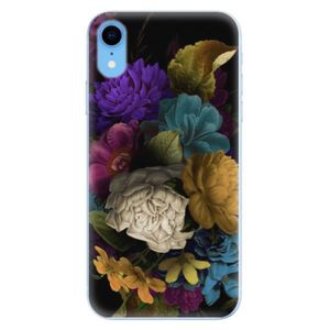 Odolné silikónové puzdro iSaprio - Dark Flowers - iPhone XR vyobraziť
