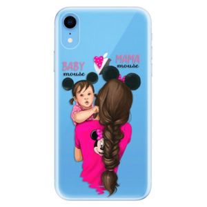 Odolné silikónové puzdro iSaprio - Mama Mouse Brunette and Girl - iPhone XR vyobraziť