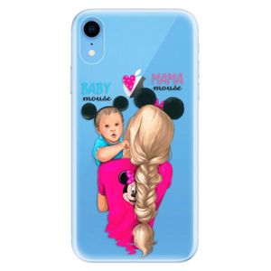 Odolné silikónové puzdro iSaprio - Mama Mouse Blonde and Boy - iPhone XR vyobraziť