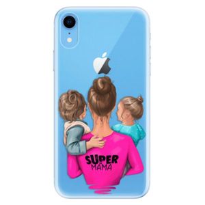 Odolné silikónové puzdro iSaprio - Super Mama - Boy and Girl - iPhone XR vyobraziť