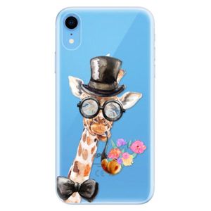 Odolné silikónové puzdro iSaprio - Sir Giraffe - iPhone XR vyobraziť