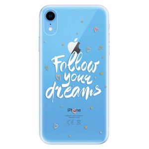 Odolné silikónové puzdro iSaprio - Follow Your Dreams - white - iPhone XR vyobraziť