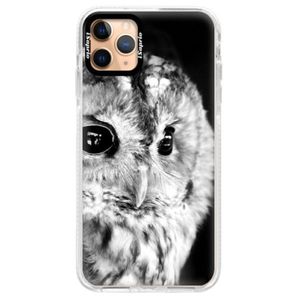 Silikónové puzdro Bumper iSaprio - BW Owl - iPhone 11 Pro Max vyobraziť