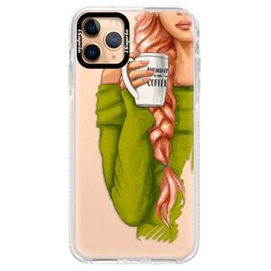 Silikónové puzdro Bumper iSaprio - My Coffe and Redhead Girl - iPhone 11 Pro Max vyobraziť