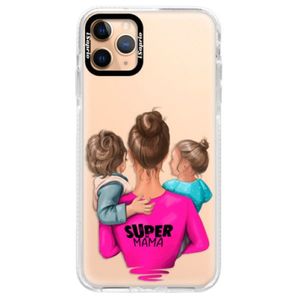 Silikónové puzdro Bumper iSaprio - Super Mama - Boy and Girl - iPhone 11 Pro Max vyobraziť