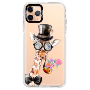Silikónové puzdro Bumper iSaprio - Sir Giraffe - iPhone 11 Pro Max vyobraziť
