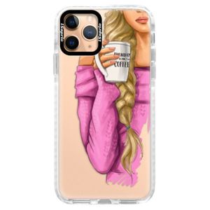 Silikónové puzdro Bumper iSaprio - My Coffe and Blond Girl - iPhone 11 Pro vyobraziť