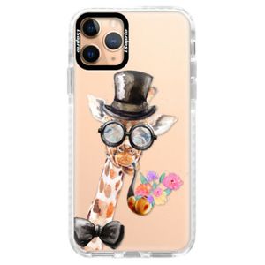 Silikónové puzdro Bumper iSaprio - Sir Giraffe - iPhone 11 Pro vyobraziť