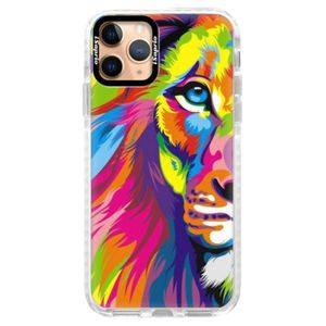 Silikónové puzdro Bumper iSaprio - Rainbow Lion - iPhone 11 Pro vyobraziť