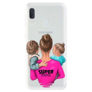 Odolné silikónové puzdro iSaprio - Super Mama - Boy and Girl - Samsung Galaxy A20e vyobraziť