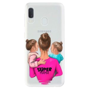 Odolné silikónové puzdro iSaprio - Super Mama - Two Girls - Samsung Galaxy A20e vyobraziť