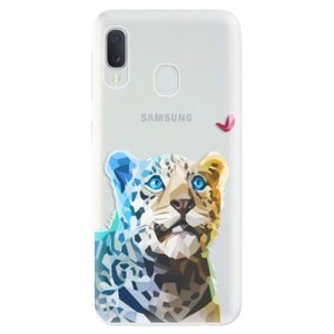 Odolné silikónové puzdro iSaprio - Leopard With Butterfly - Samsung Galaxy A20e vyobraziť