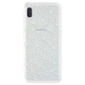 Odolné silikónové puzdro iSaprio - Abstract Triangles 03 - white - Samsung Galaxy A20e vyobraziť