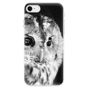 Plastové puzdro iSaprio - BW Owl - iPhone SE 2020 vyobraziť