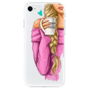 Plastové puzdro iSaprio - My Coffe and Blond Girl - iPhone SE 2020 vyobraziť