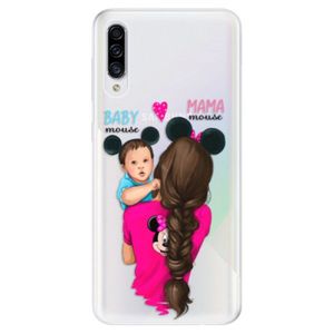 Odolné silikónové puzdro iSaprio - Mama Mouse Brunette and Boy - Samsung Galaxy A30s vyobraziť