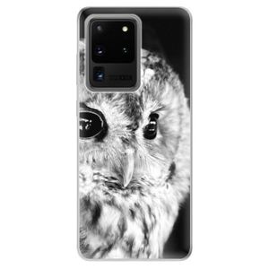 Odolné silikónové puzdro iSaprio - BW Owl - Samsung Galaxy S20 Ultra vyobraziť